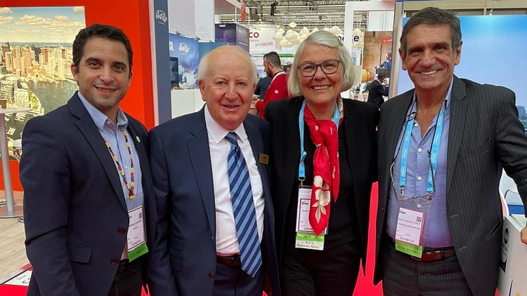 En IMEX Franfurt el stand de Uruguay recibe a dos personalidades del mundo MICE